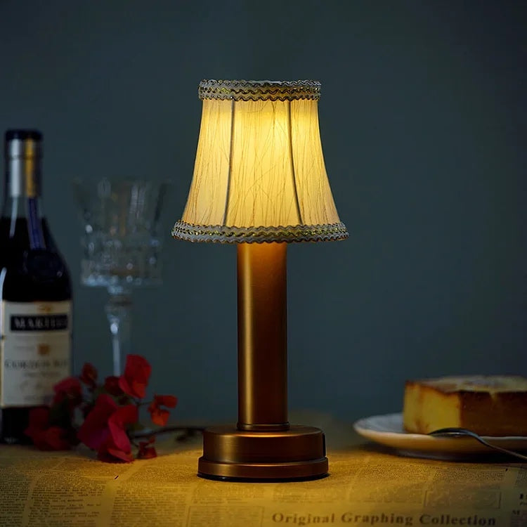 VelloGlow Kabellose LED-Tischlampe mit Stoffschirm – kabellose Tischleuchte – Ansicht 17 von 21