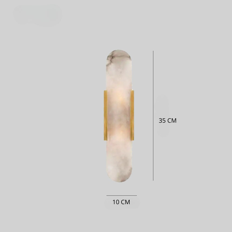 Petralux LED-Wandleuchte aus Metall und Dolomit – Ansicht 15 von 15