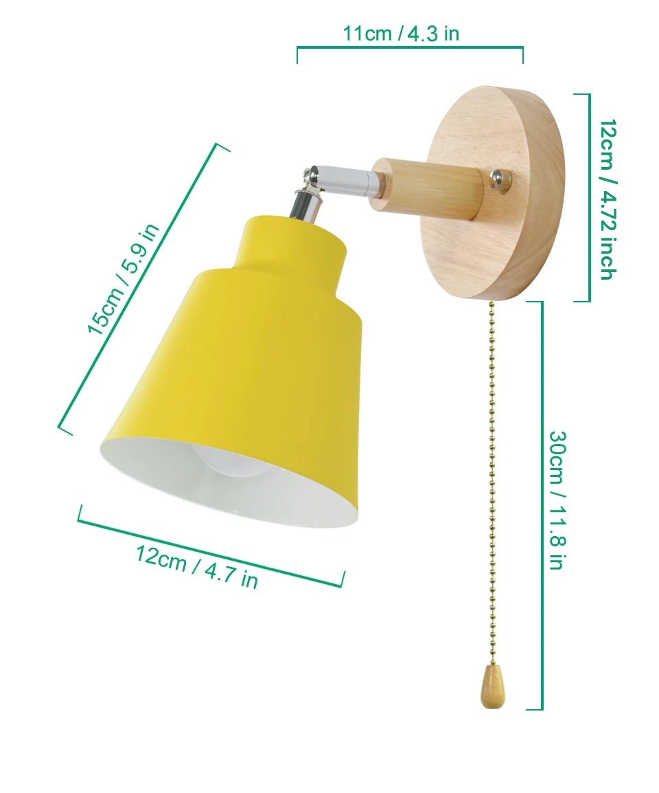 FlexArm Verstellbare Wandleuchte mit Zugschalter – Ansicht 15 von 15
