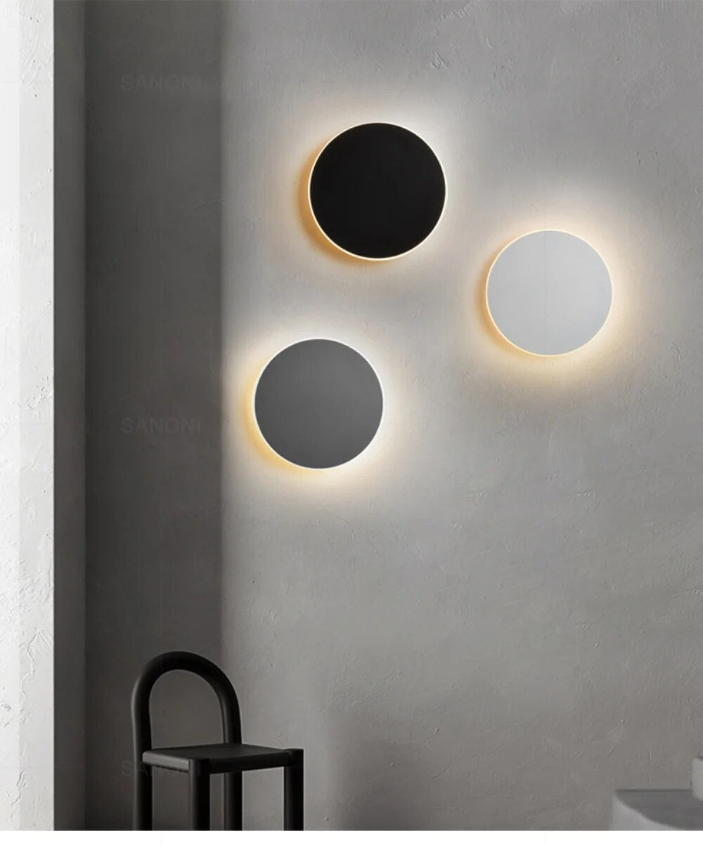 Ringspur Runde LED-Wandleuchte mit sanftem Lichtring – Ansicht 11 von 12