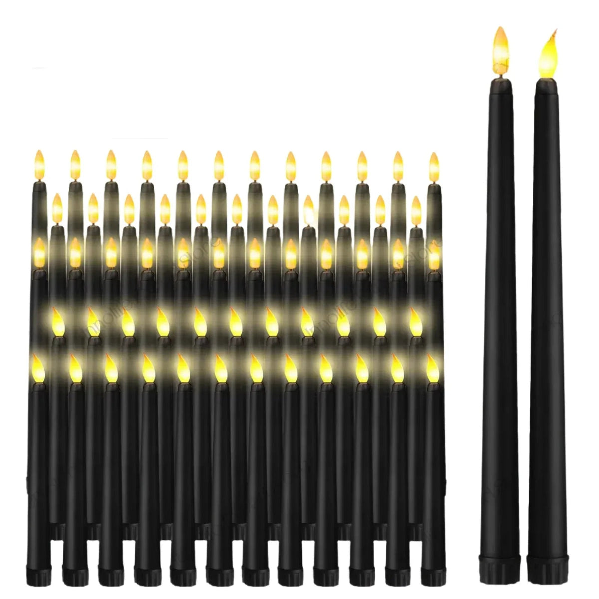 ShadowGlow Schwarze LED-Spitzkerzen für mystische Deko – LED-Kerzen – Ansicht 11 von 12