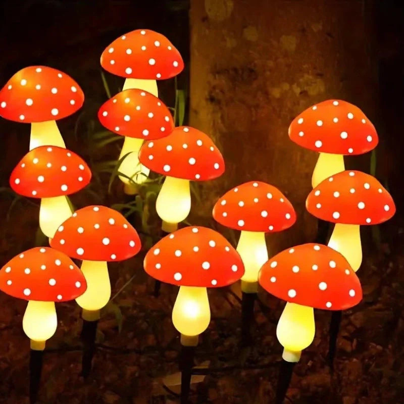 FeenLux Solar-Lichterkette mit Leuchtpilzen, IP65 – Ansicht 3 von 9