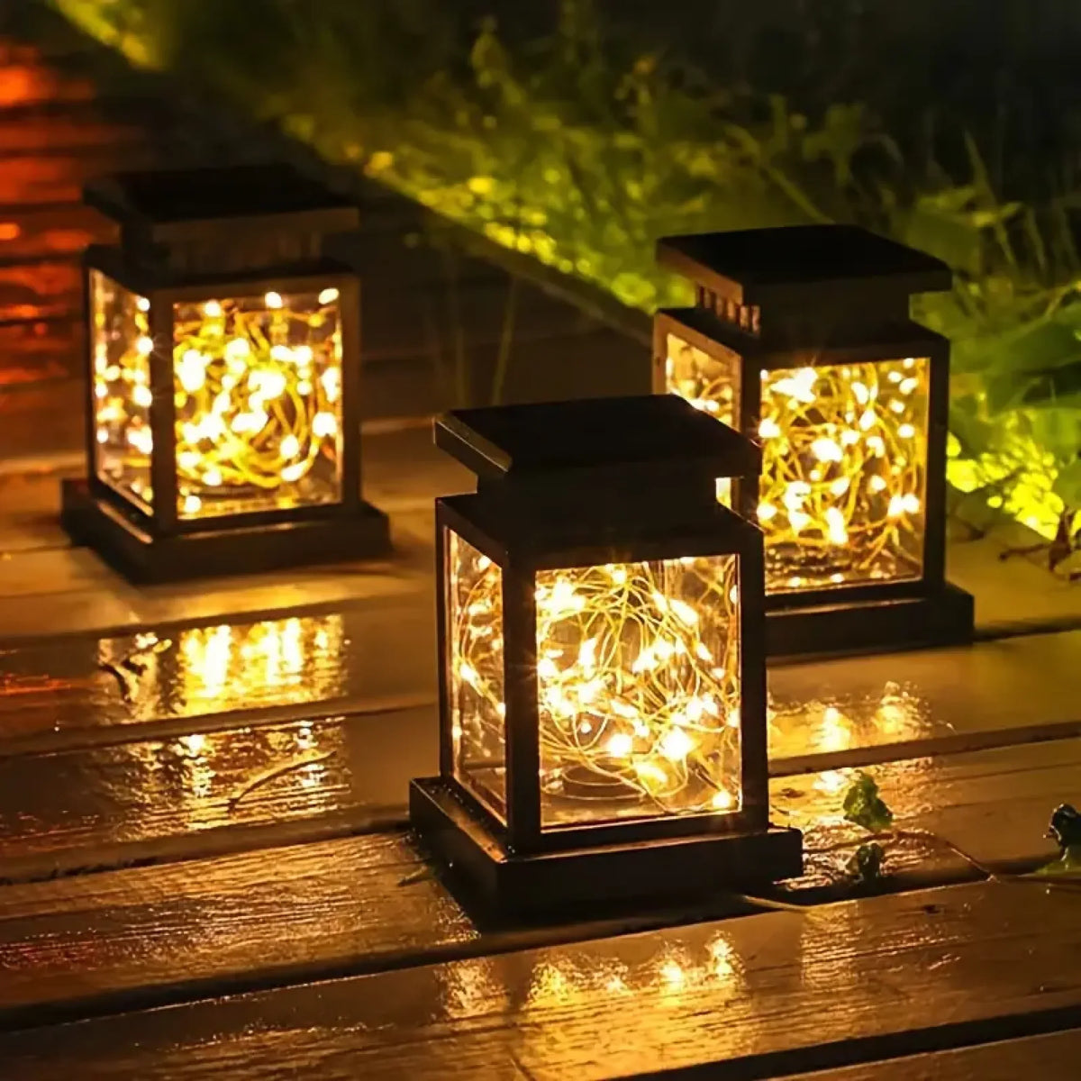 MarmoCoast Solar Lichtwürfel mit warmweißem Glanz – Solarleuchte – Ansicht 4 von 14