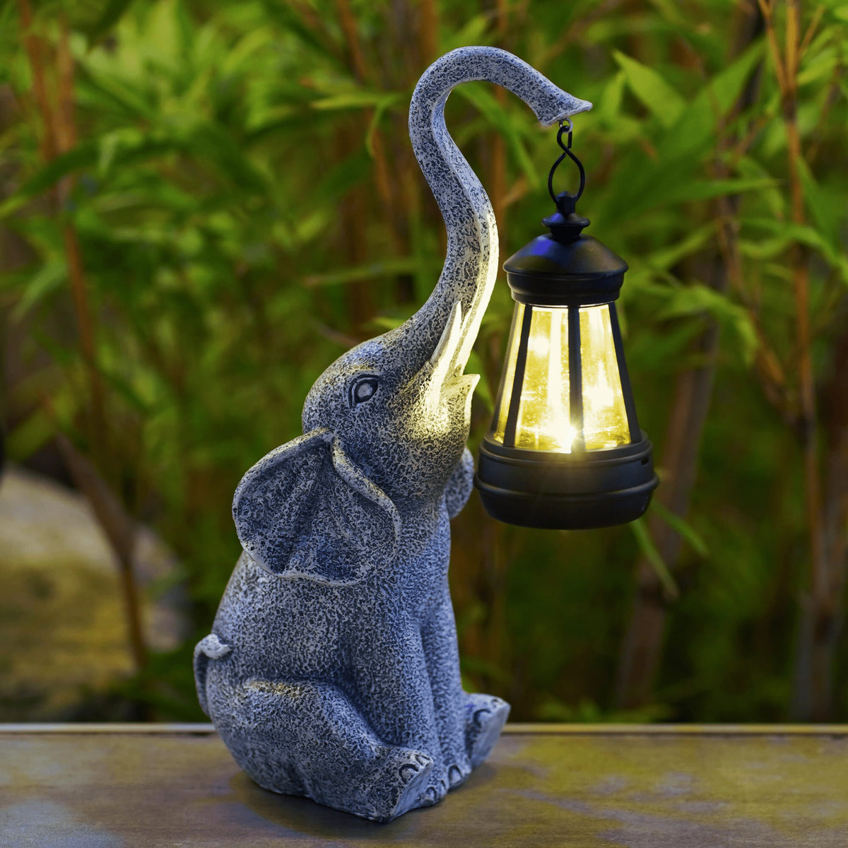 ElefantGlow Solar-Deko-Lampe mit Warmlicht – Dekoleuchte