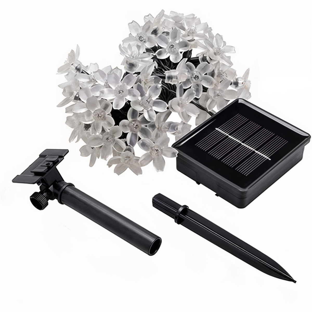SolarBlüte Solar-Gartenblume mit LED-Lichterkette – Ansicht 4 von 11