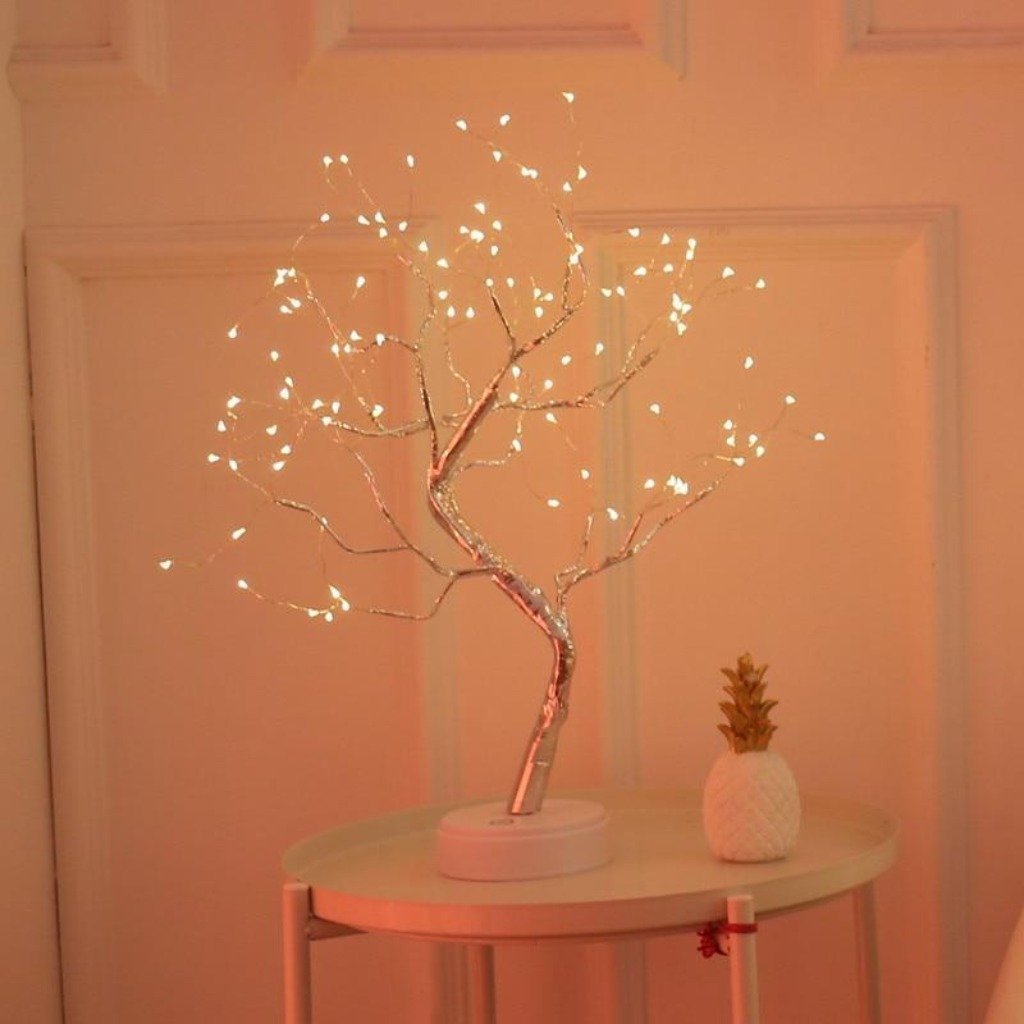 Bonsailux LED-Baumlampe mit Kupferlichterzweigen – Tischleuchte – Ansicht 5 von 6