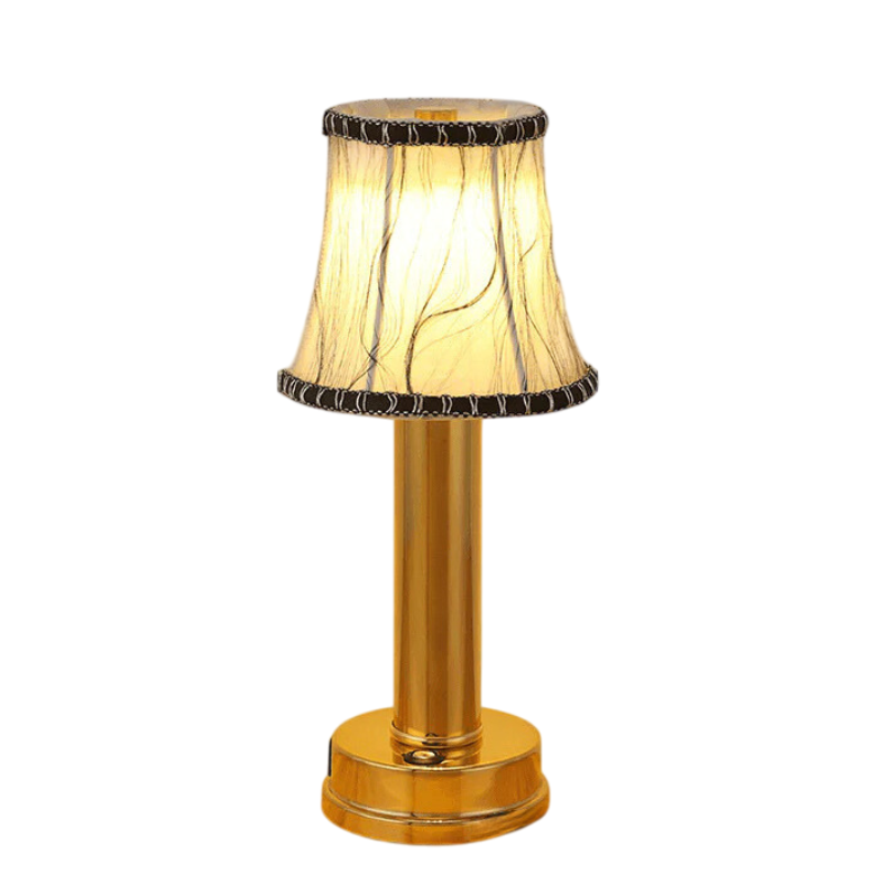 VelloGlow Kabellose LED-Tischlampe mit Stoffschirm – kabellose Tischleuchte – Ansicht 7 von 21