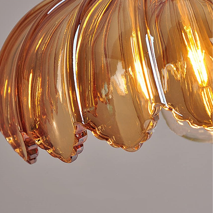Lumessa Vintage Glas-Pendelleuchte im Blütendesign – Ansicht 13 von 21
