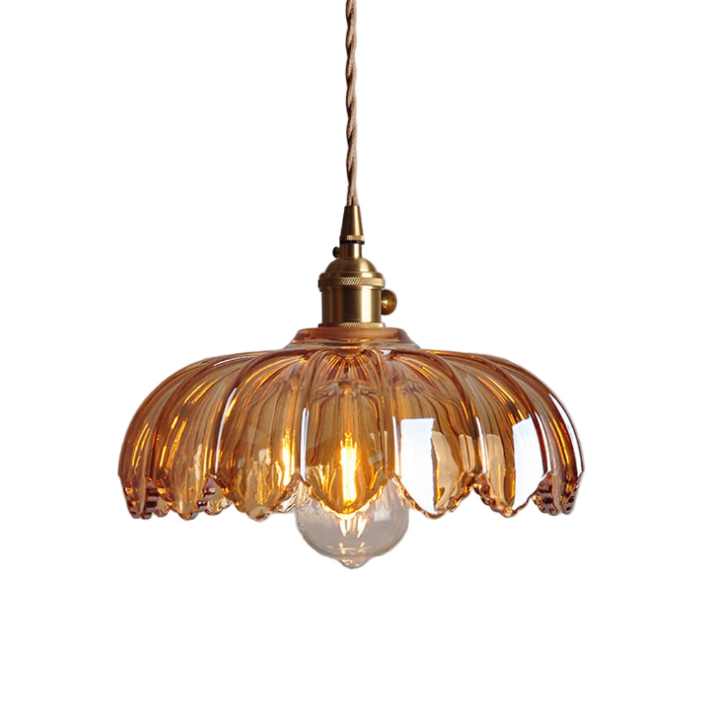 Lumessa Vintage Glas-Pendelleuchte im Blütendesign – Ansicht 5 von 21