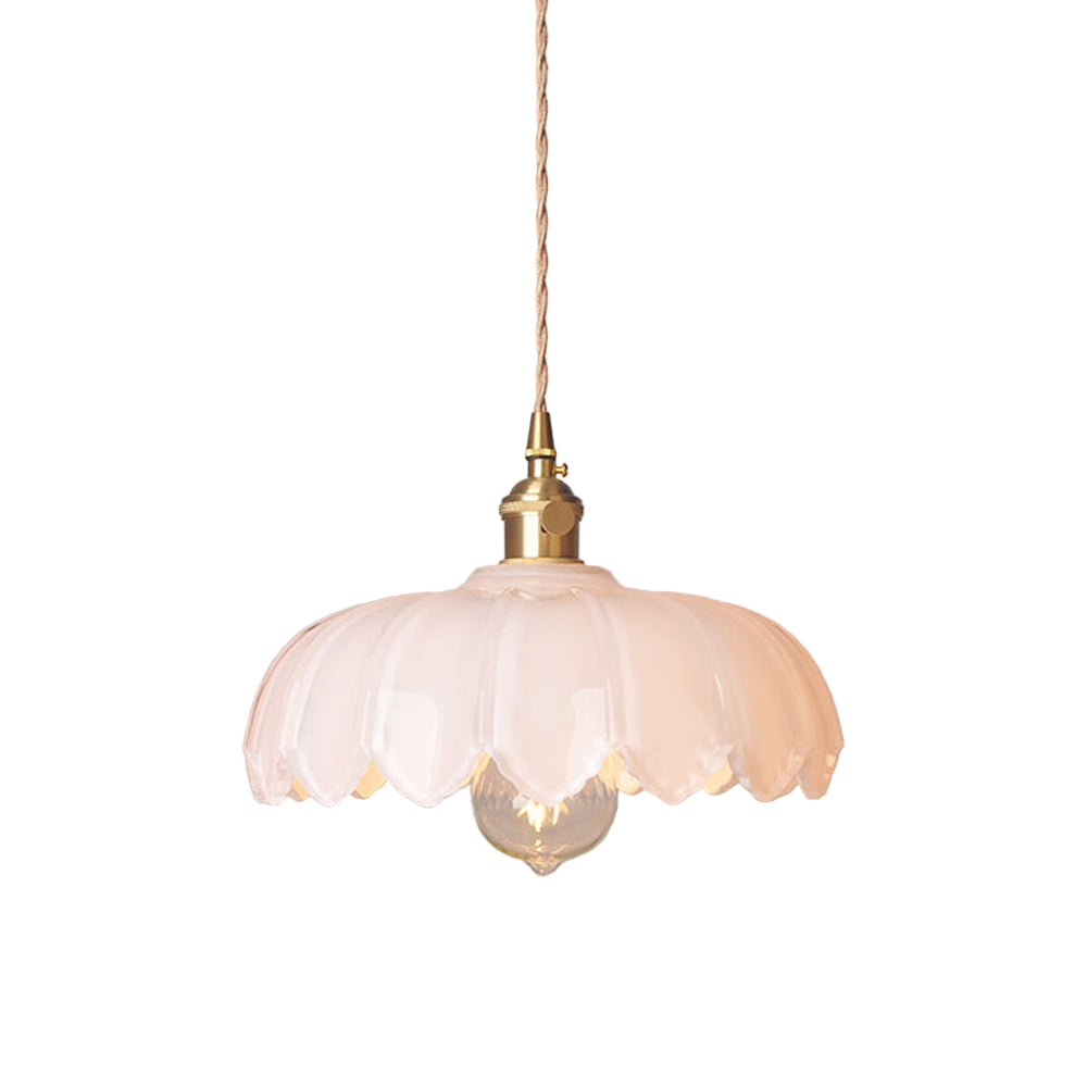 Lumessa Vintage Glas-Pendelleuchte im Blütendesign – Ansicht 7 von 21