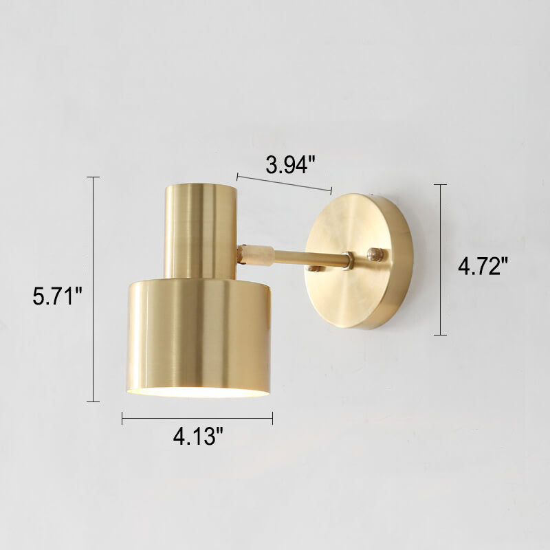 Velora Minimalistische Wandleuchte in Gold aus Eisen – Ansicht 6 von 14