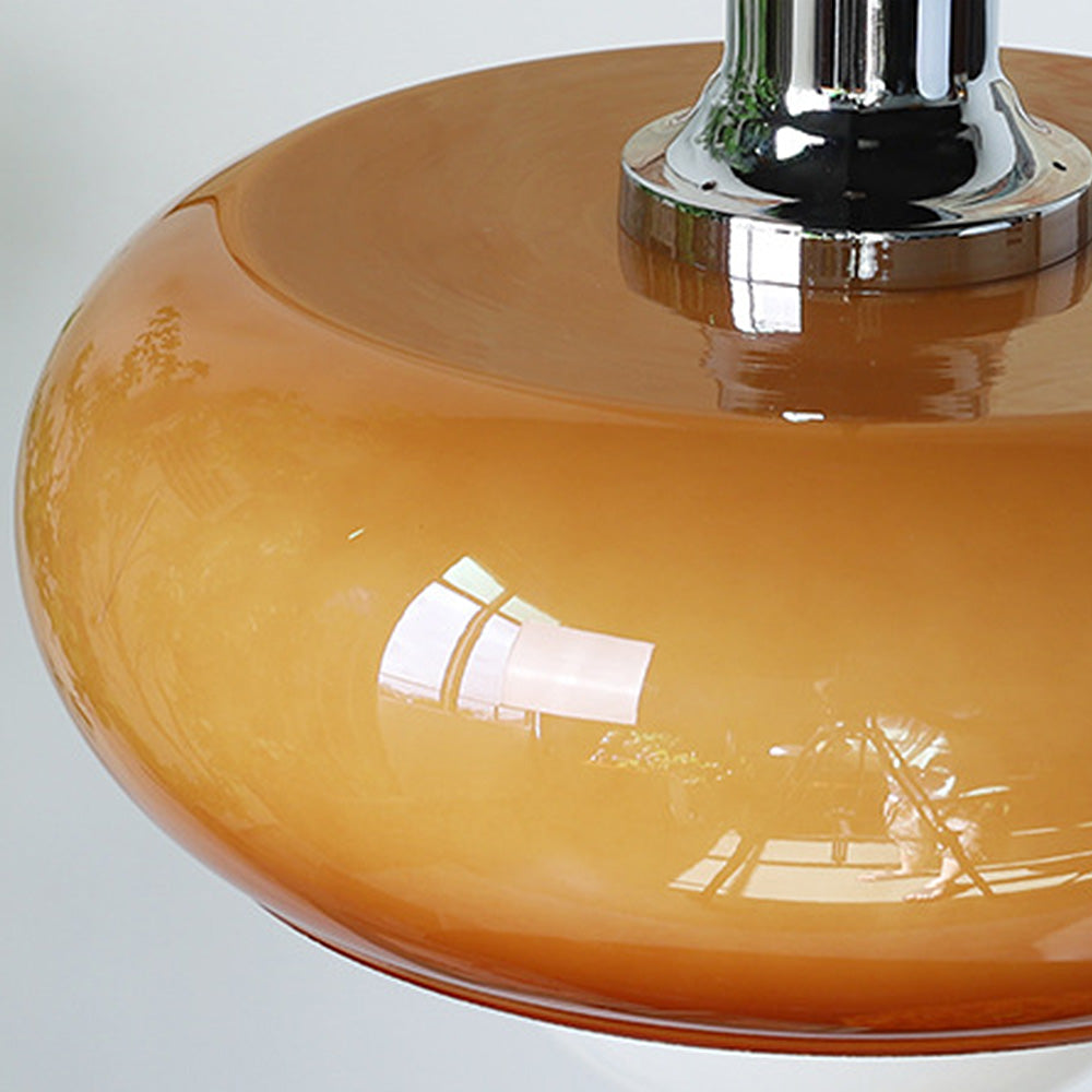 CoffeeGlow Bauhaus Pendelleuchte in Kaffeefarben aus Glas – Ansicht 18 von 20