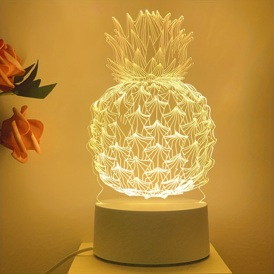 AnanasGlow 3D-Ananas LED-Nachtlicht – Ansicht 3 von 4