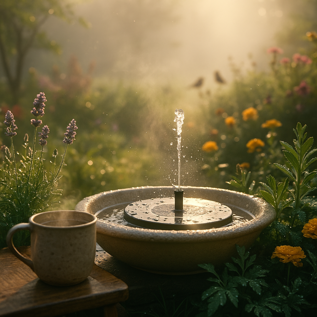 Aquio Solar Gartenbrunnen – Solarleuchte – Ansicht 8 von 8