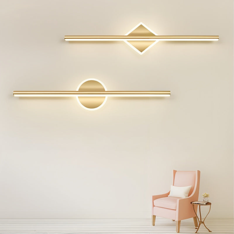 GleamNova Elegante LED-Wandleuchte in Schwarz-Gold – Ansicht 8 von 11