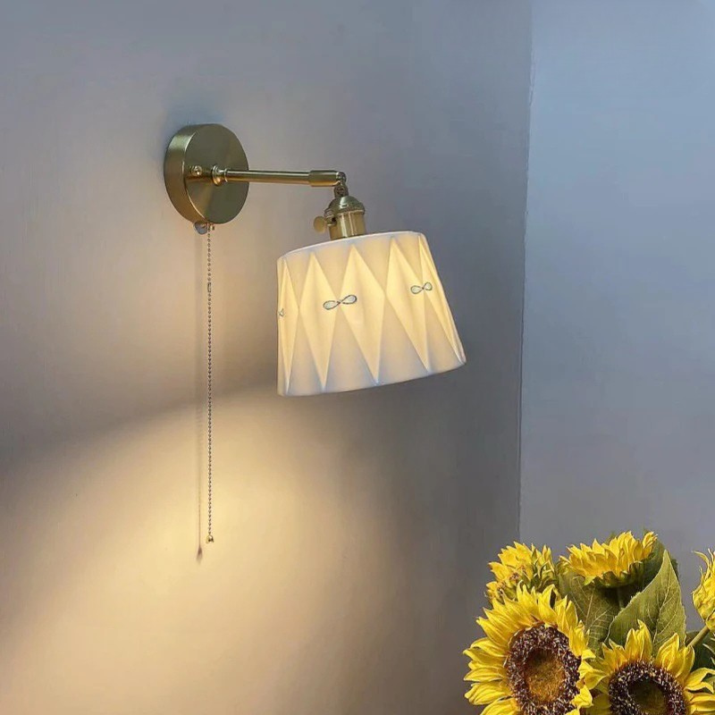 NamiLux Vintage Wandleuchte im Japan-Stil
