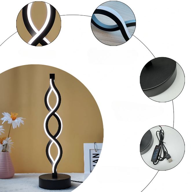 AlumiGlow Dimmbare LED-Tischleuchte aus Aluminium – Schreibtischlampe – Ansicht 10 von 11