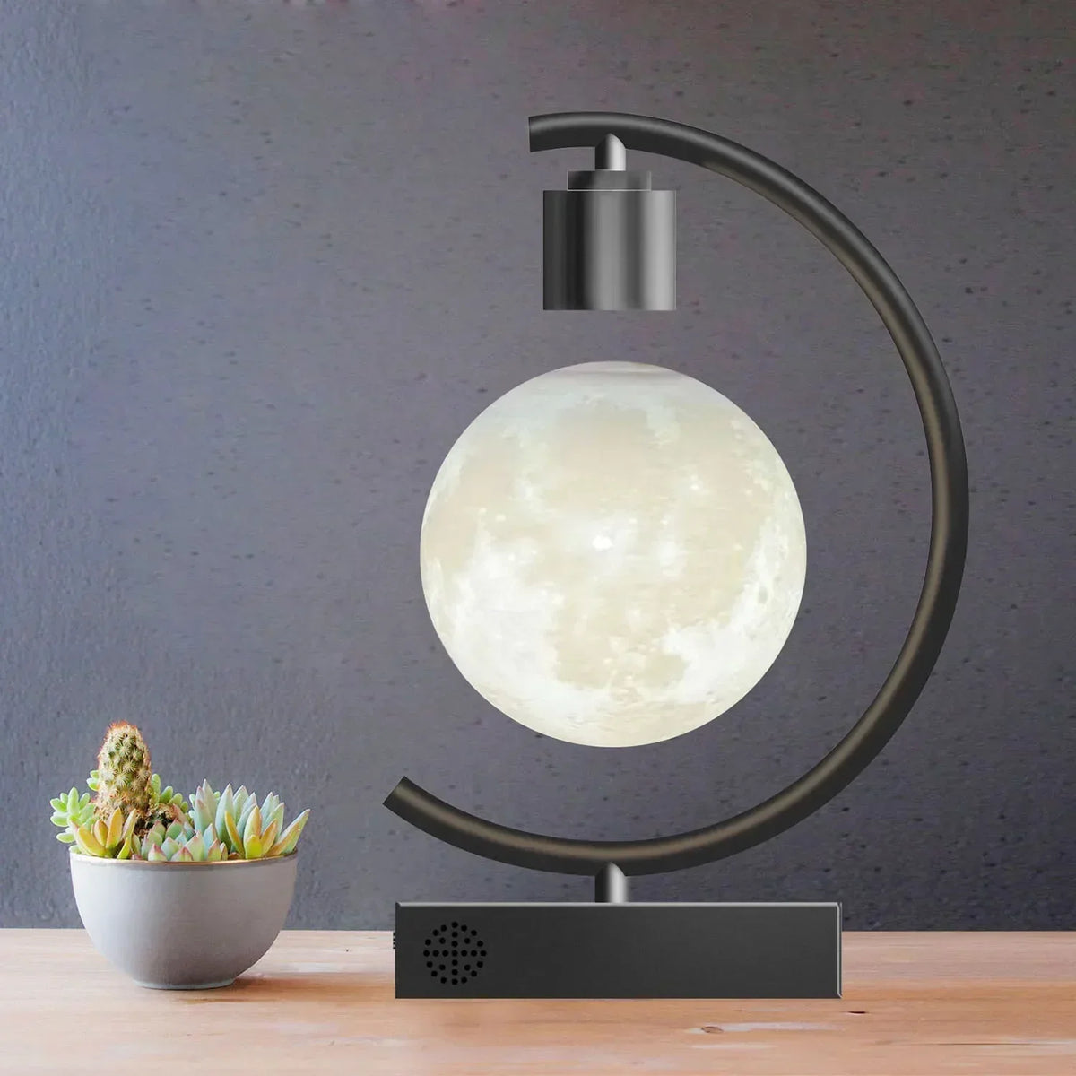 MoonGlide Schwebende Mondlampe mit dimmbarem LED-Licht – Tischleuchte