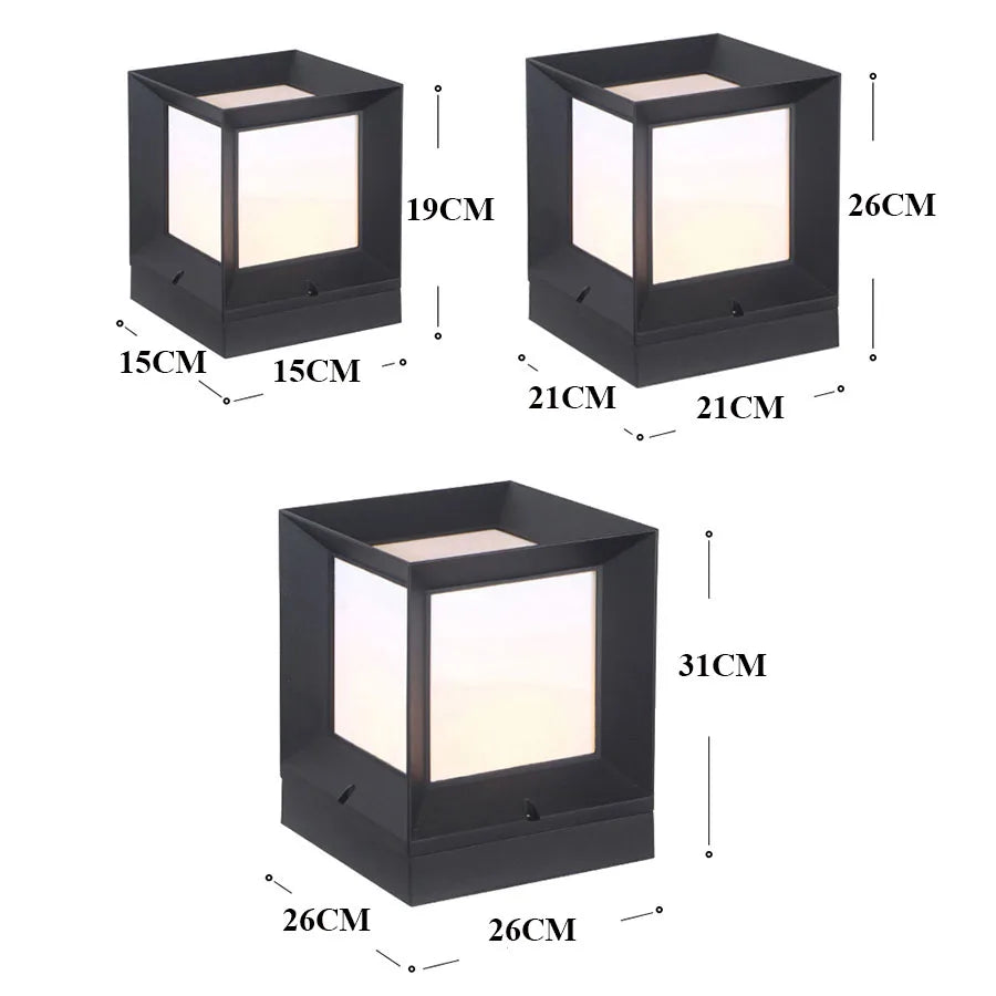 ZephyTide Minimalistische LED-Säulenleuchte – Gartenleuchte – Ansicht 11 von 11