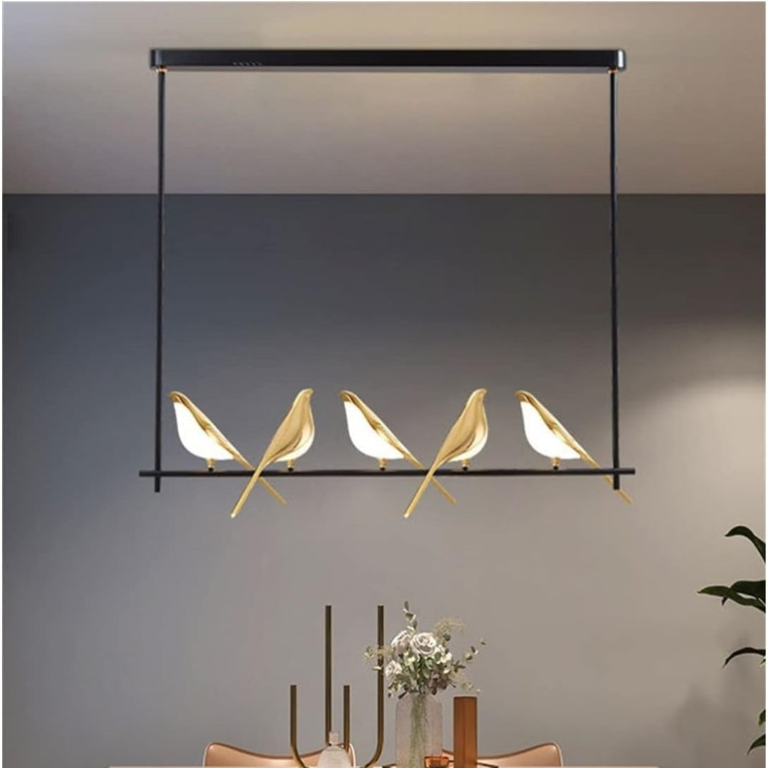 MiraCurve Vogel-Ring Pendelleuchte mit LED – Ansicht 9 von 16