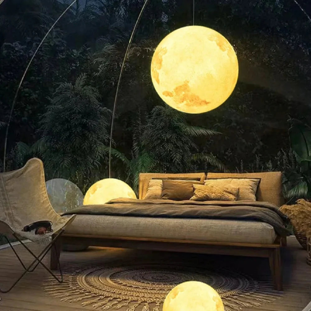 LunaGlow Mond-Gartenleuchte mit Fernbedienung und 16 Farben – Ansicht 7 von 16