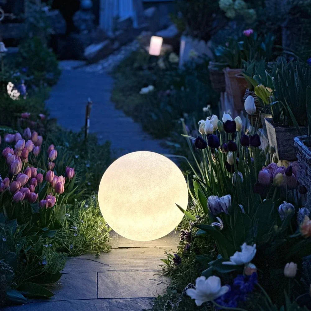 LunaGlow Mond-Gartenleuchte mit Fernbedienung und 16 Farben – Ansicht 16 von 16