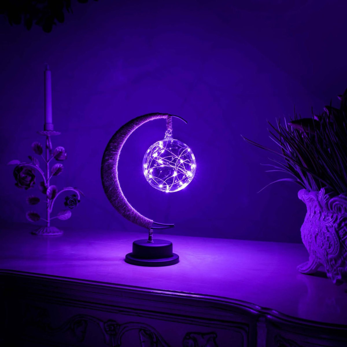 Luna Kabellose LED-Kugelleuchte – kabellose Tischleuchte aus Stoff – Ansicht 2 von 6