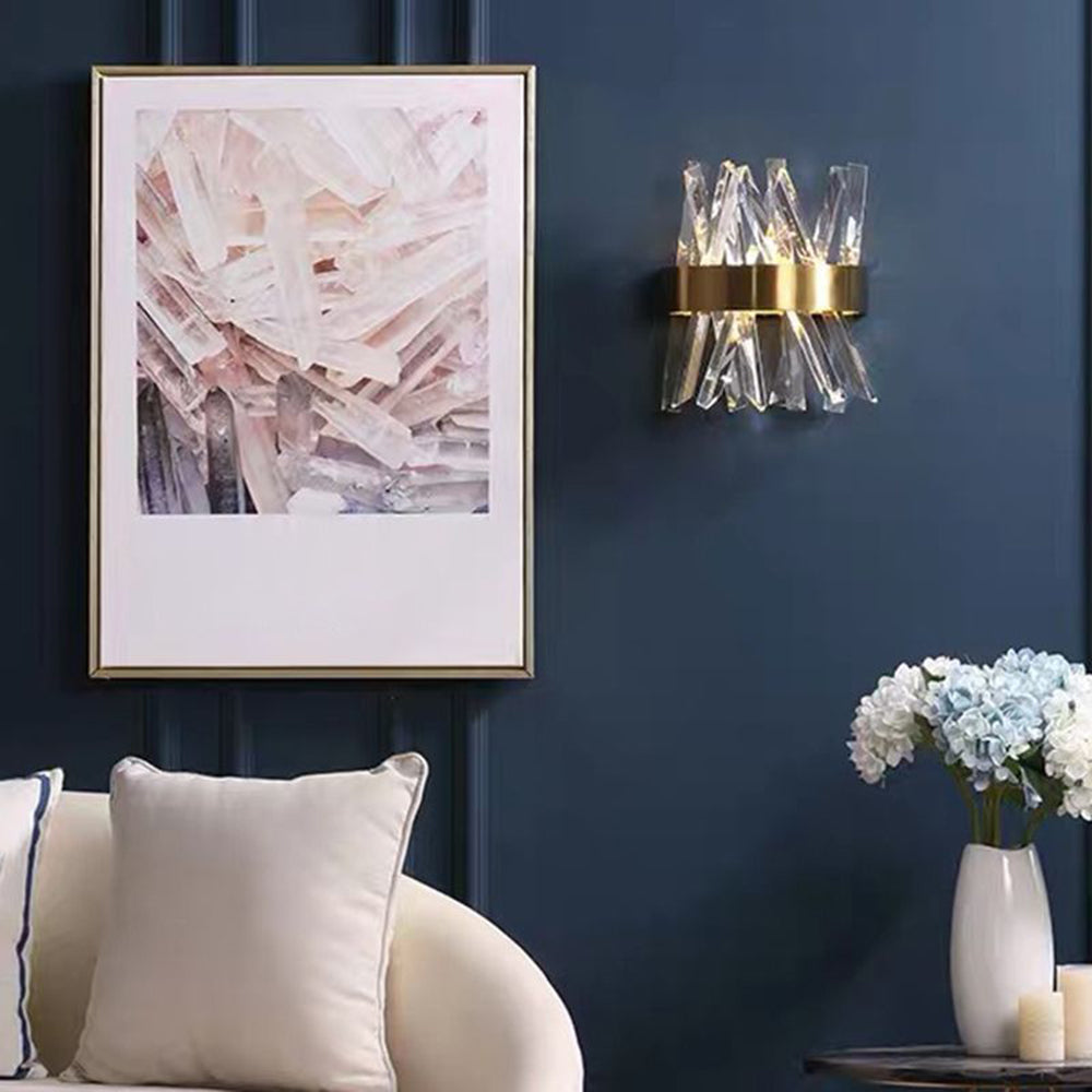 YaraPoint LED-Wandleuchte mit Gold-Finish & Kristall