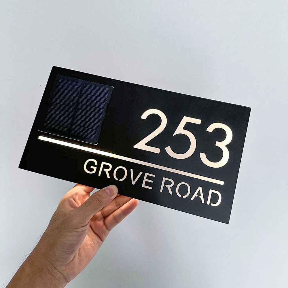 Lumino Solar Hausnummernschild – Ansicht 5 von 8