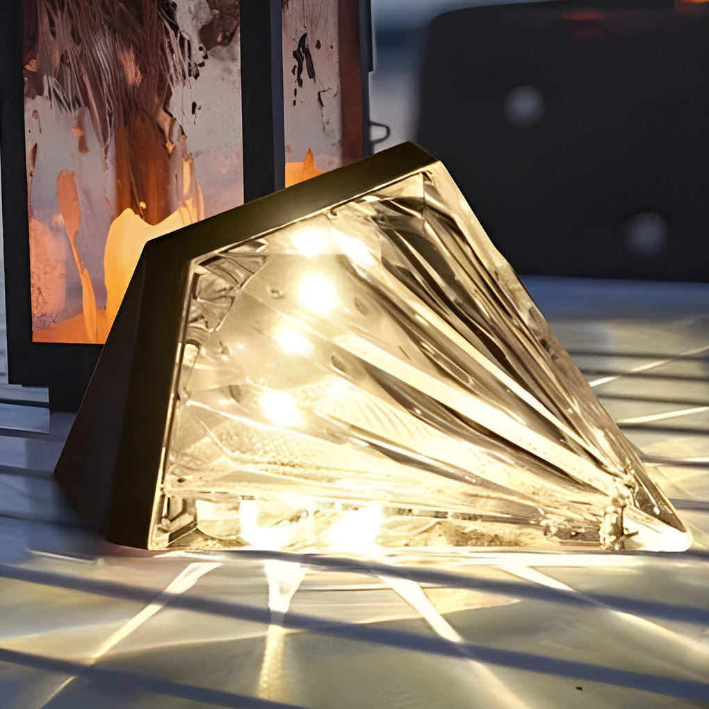 PrismLux Geometrische Solar-Wandleuchte – Solarleuchte – Ansicht 8 von 8