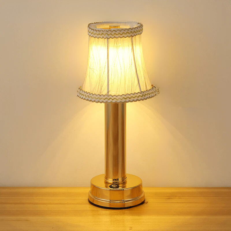 VelloGlow Kabellose LED-Tischlampe mit Stoffschirm – kabellose Tischleuchte – Ansicht 14 von 21