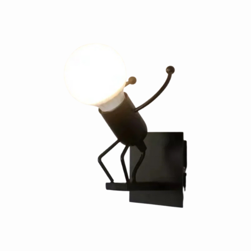 RoboLux LED-Wandleuchte im Roboterdesign aus Metall – Ansicht 6 von 14