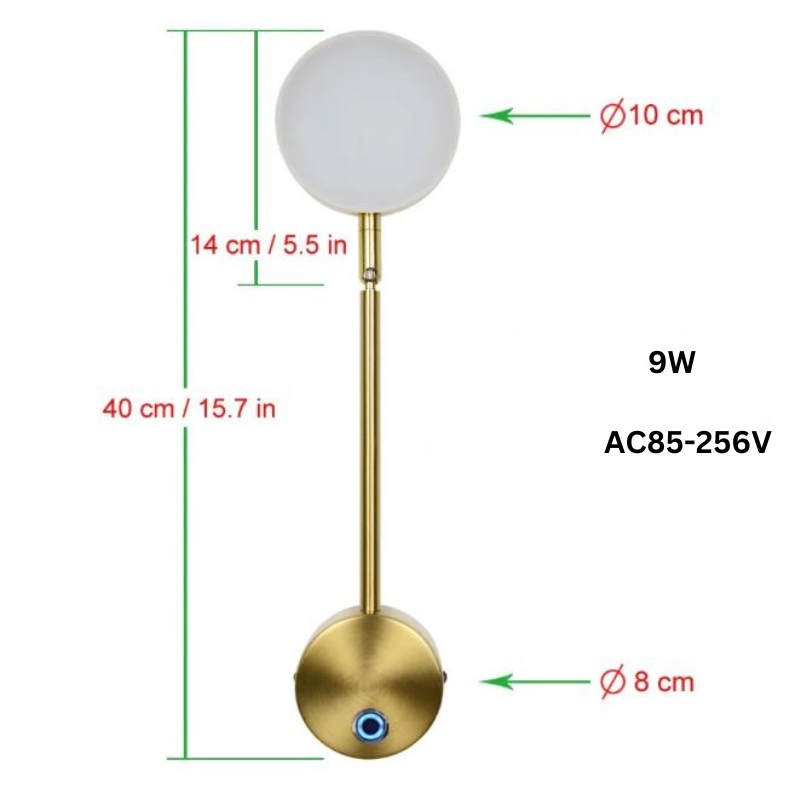 SeleneGlow Dimmbare LED-Wandleuchte mit Touch-Sensor – Ansicht 6 von 8
