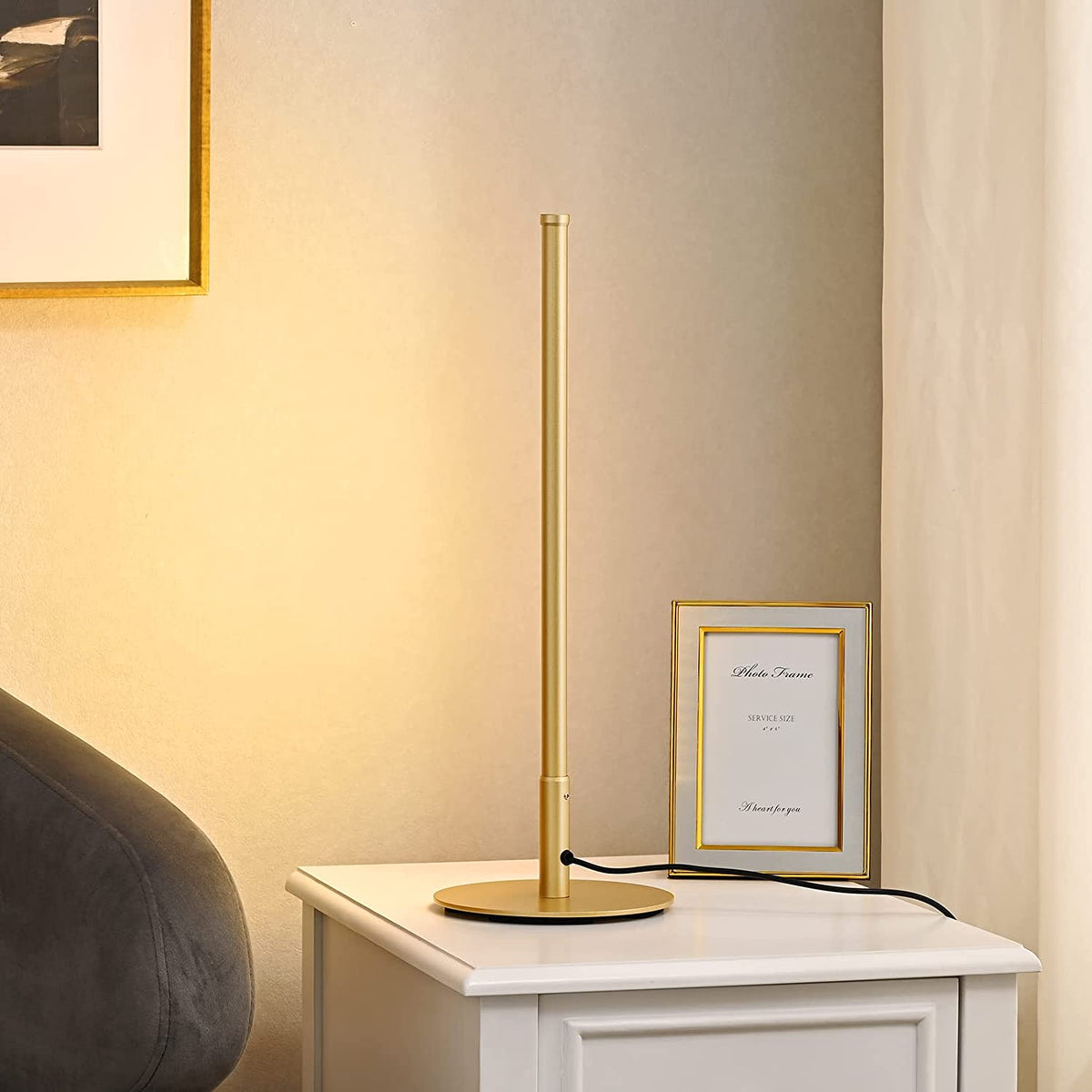 AureaGold Elegante LED-Tischlampe mit Touch-Dimmer – Schreibtischlampe – Ansicht 2 von 10