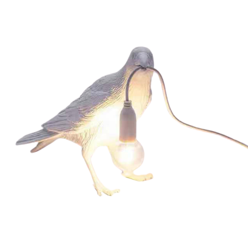AvianLuxe Kunstvolle Vogel-Tischlampe aus Harz – Tischleuchte – Ansicht 4 von 9