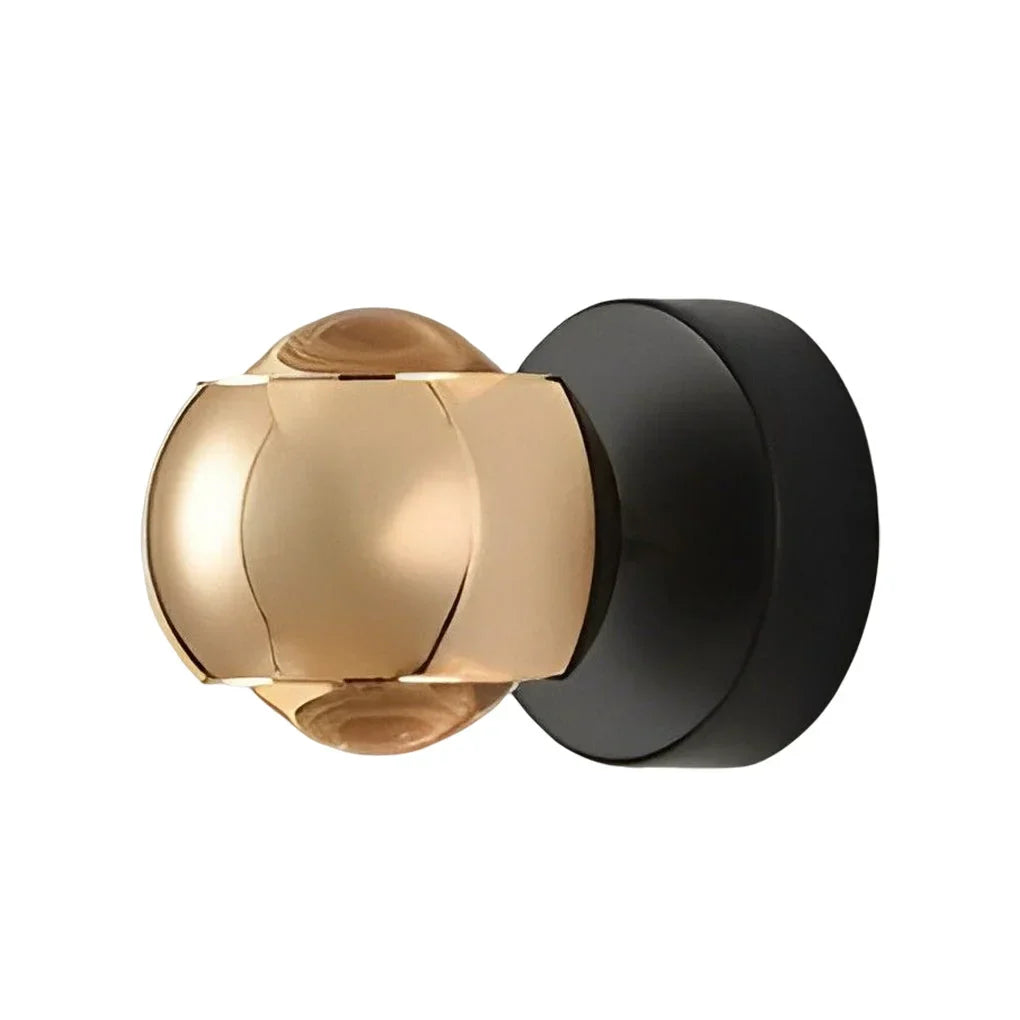 RayVera Minimalistische LED-Wandleuchte in Schwarz-Gold aus Aluminium – Ansicht 4 von 11