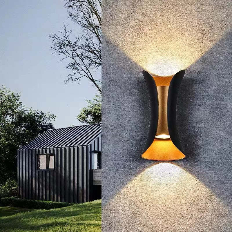 AmberLine Minimalistische LED-Wandleuchte für drinnen & draußen – Außenwandleuchte
