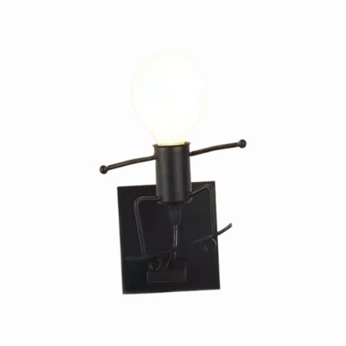 RoboLux LED-Wandleuchte im Roboterdesign aus Metall – Ansicht 5 von 14