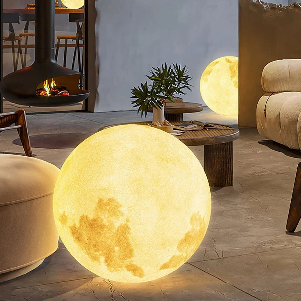 LunaGlow Mond-Gartenleuchte mit Fernbedienung und 16 Farben – Ansicht 3 von 16