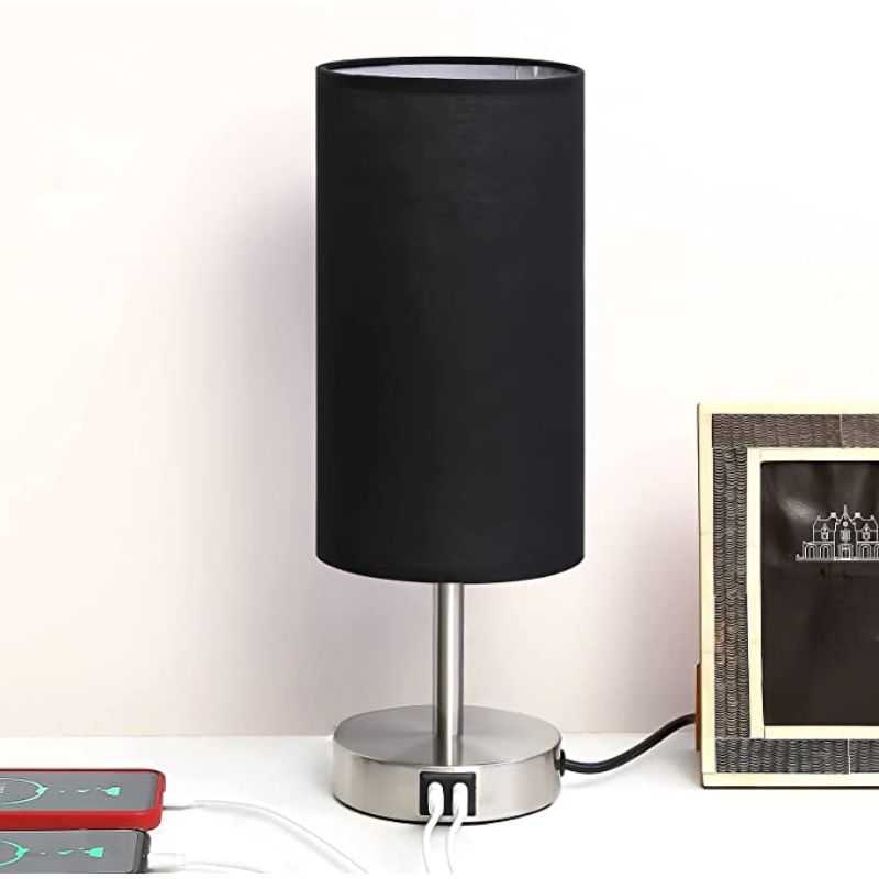 WendaDome Dimmbare Touch-Tischleuchte mit USB-Anschluss aus Holz – Ansicht 15 von 24