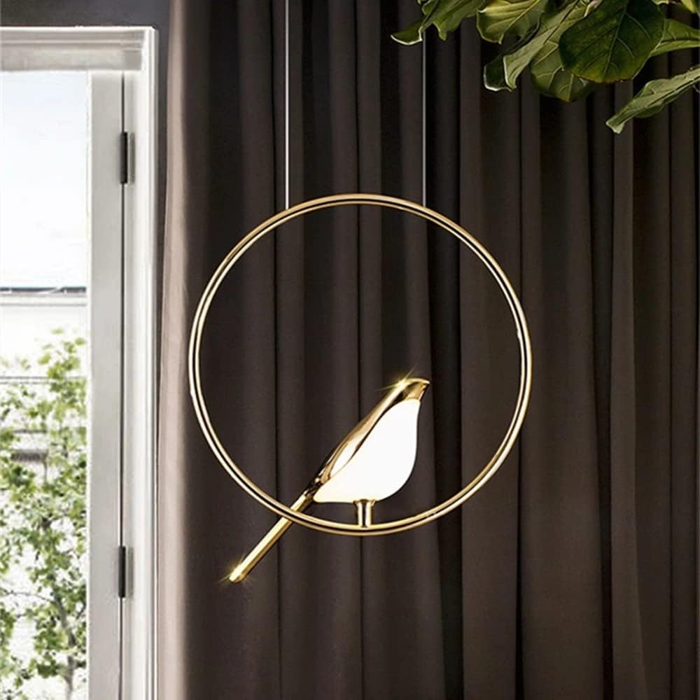 MiraCurve Vogel-Ring Pendelleuchte mit LED – Ansicht 6 von 16