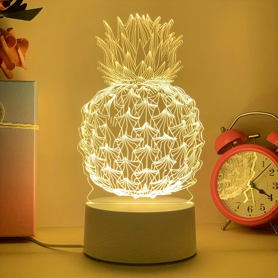 AnanasGlow 3D-Ananas LED-Nachtlicht
