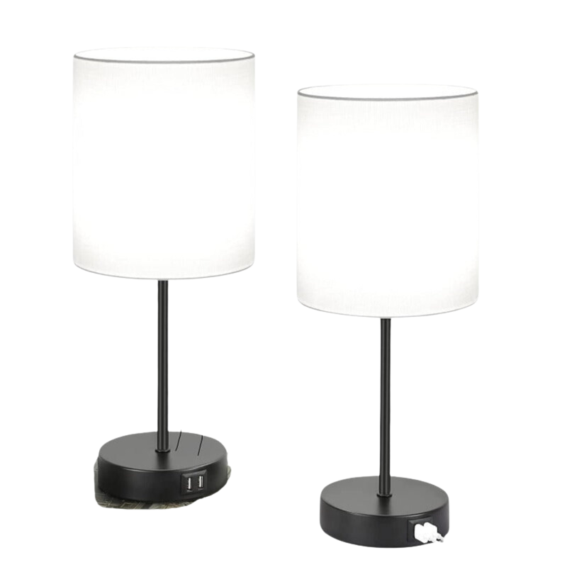 LinoDuo Tischlampen-Set mit USB-Anschluss – Tischleuchte – Ansicht 8 von 11