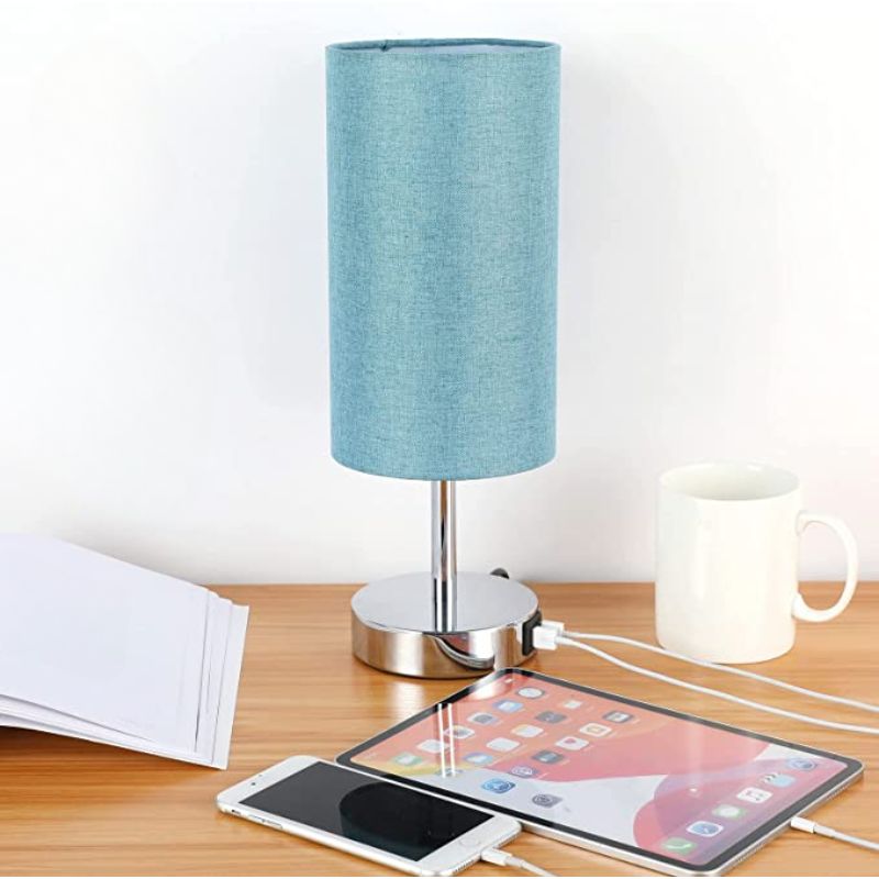 WendaDome Dimmbare Touch-Tischleuchte mit USB-Anschluss aus Holz – Ansicht 19 von 24