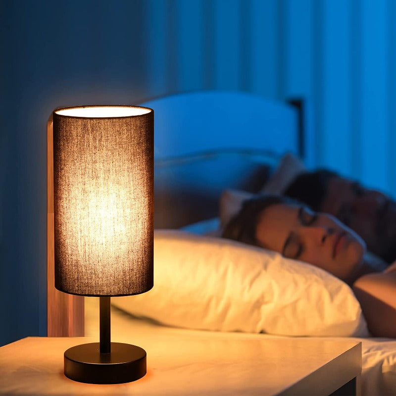 WendaDome Dimmbare Touch-Tischleuchte mit USB-Anschluss aus Holz