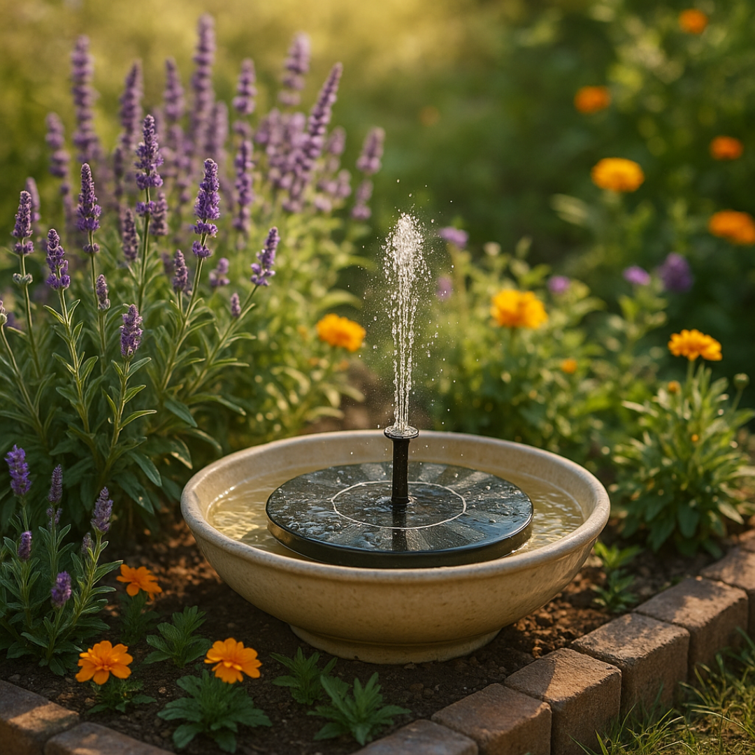 Aquio Solar Gartenbrunnen – Solarleuchte – Ansicht 6 von 8