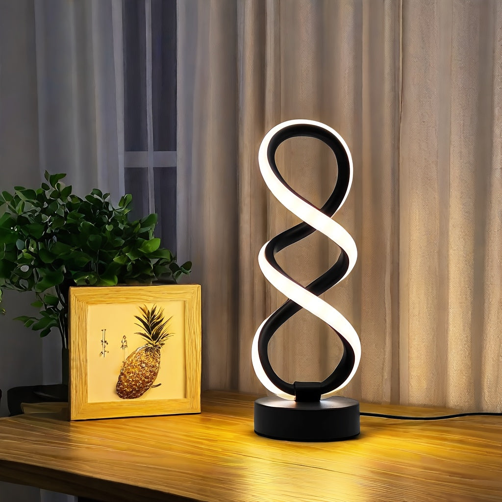 LumiSpire Spiralförmige LED-Tischleuchte mit Farbmodi – Ansicht 4 von 9