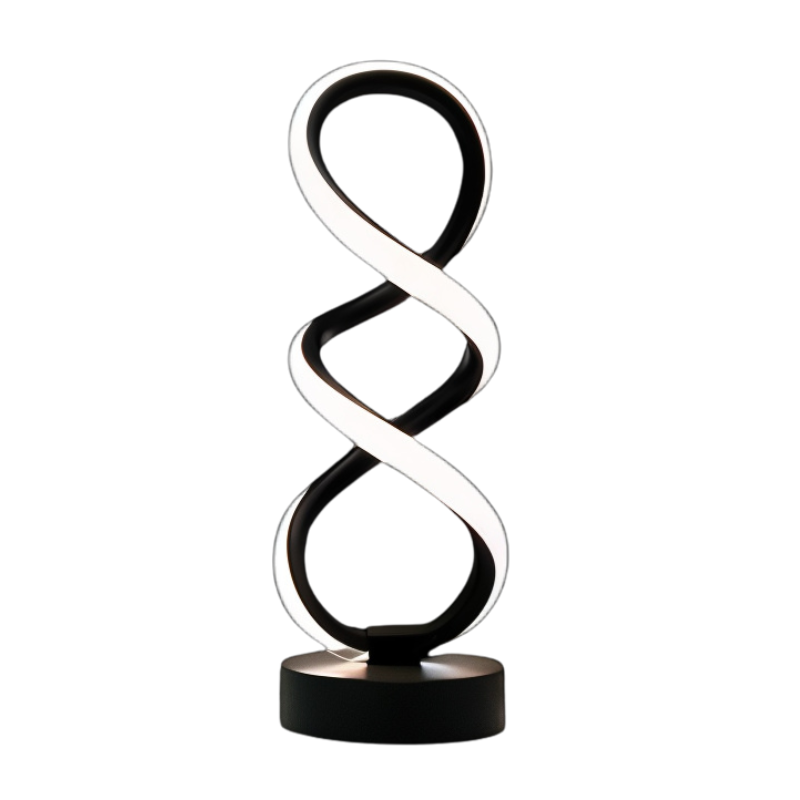 LumiSpire Spiralförmige LED-Tischleuchte mit Farbmodi – Ansicht 3 von 9