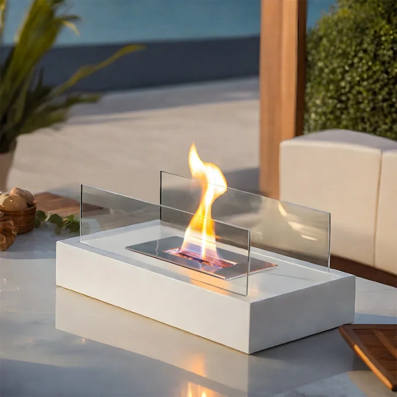 Ardeva Bioethanol Tischkamin mit Echtflamme – Wohnaccessoire – Ansicht 5 von 15