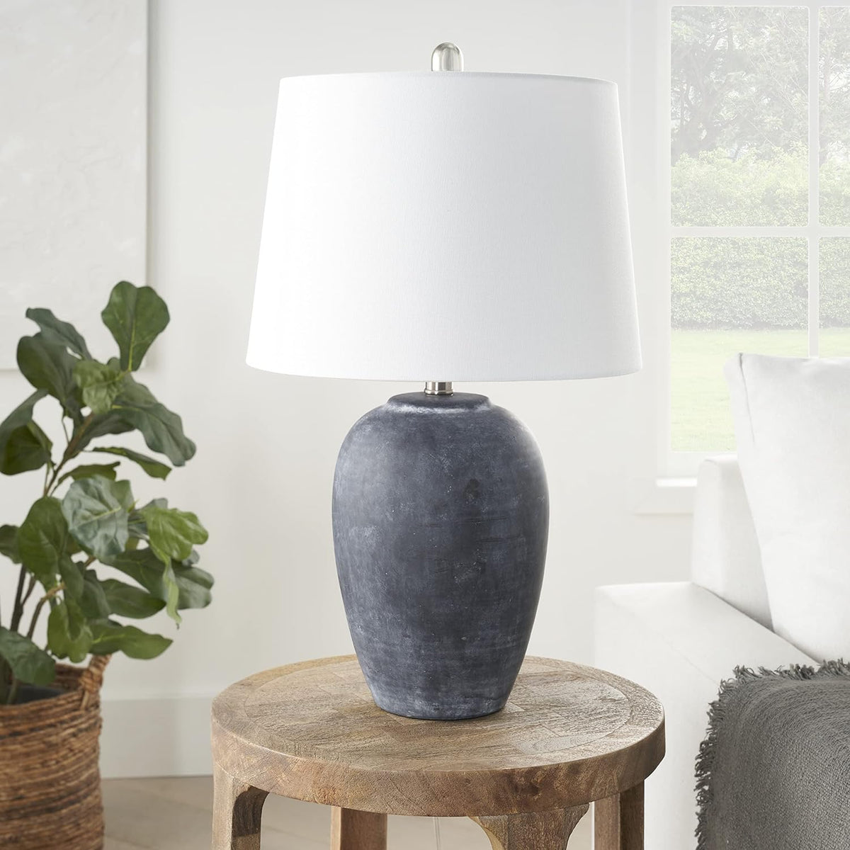 Ceramio Minimalistische LED-Tischlampe mit Keramiksockel – Tischleuchte – Ansicht 12 von 20